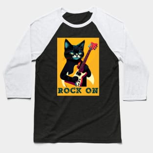 This Cat Rocks On ! Baseball T-Shirt